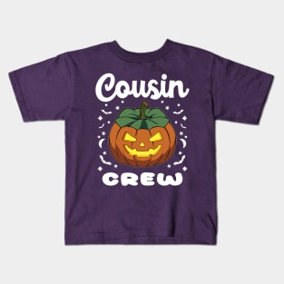 Halloween Cousin Jack O Lantern White Text Kids T-Shirt